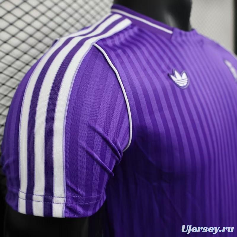 Player Version 25/26 Real Madrid Purple Adidas Original Casual Jersey