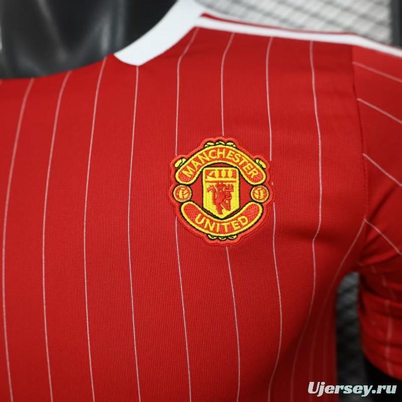 Player Version 25/26 Manchester United Red Adidas Original Casual Jersey