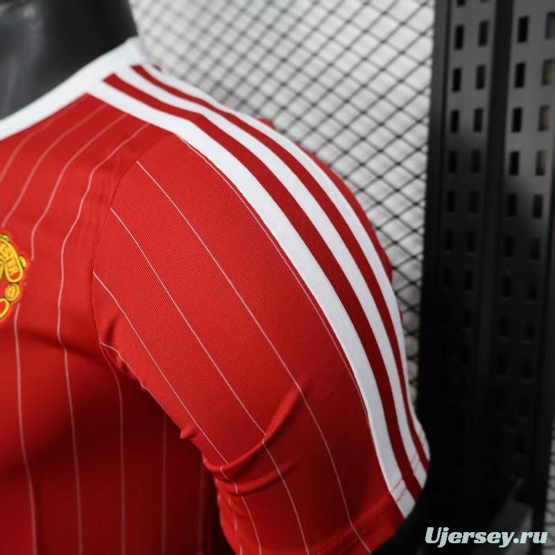 Player Version 25/26 Manchester United Red Adidas Original Casual Jersey