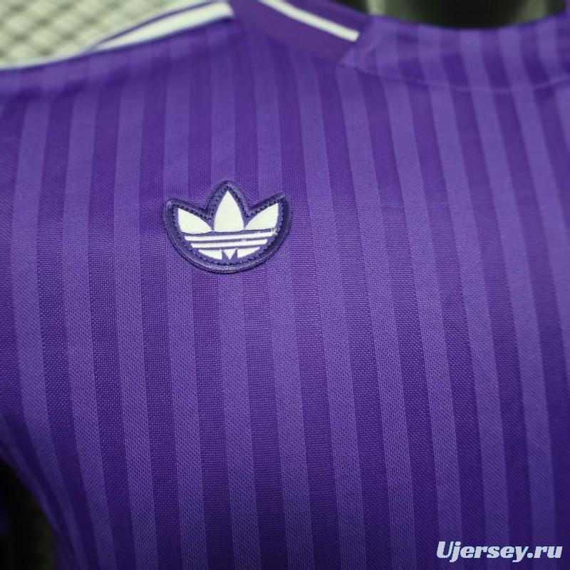 Player Version 25/26 Real Madrid Purple Adidas Original Casual Jersey