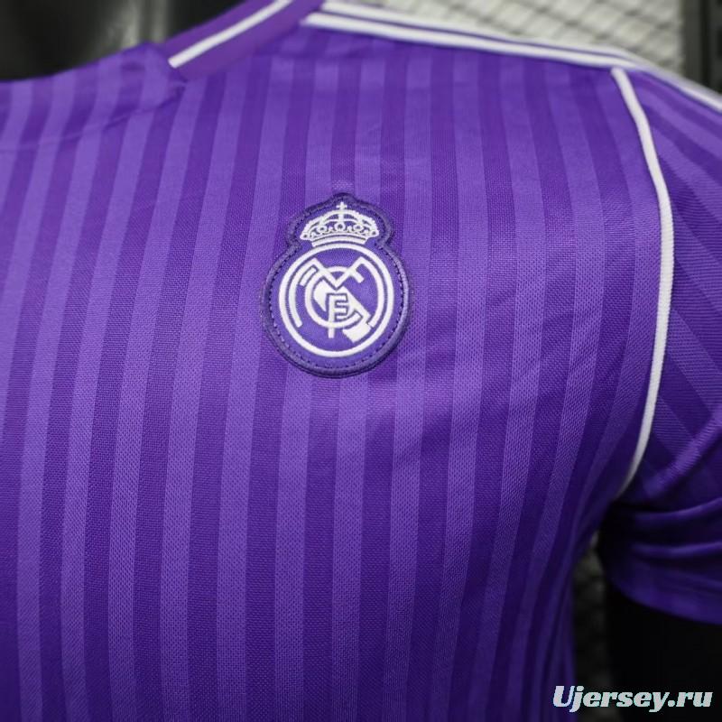 Player Version 25/26 Real Madrid Purple Adidas Original Casual Jersey