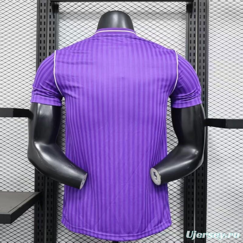 Player Version 25/26 Real Madrid Purple Adidas Original Casual Jersey