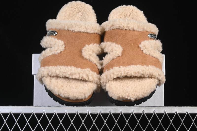 GG-CC Autumn Winter Felt Casual Slides - G25Y9084B