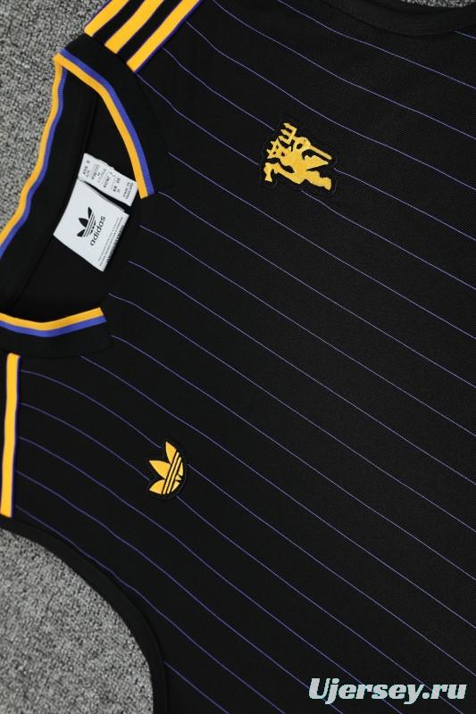 25/26 Manchester United Adidas Original Wine Vest Jersey+Shorts