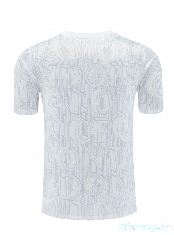 25/26 Chelsea White Short Sleeve Jersey+Shorts