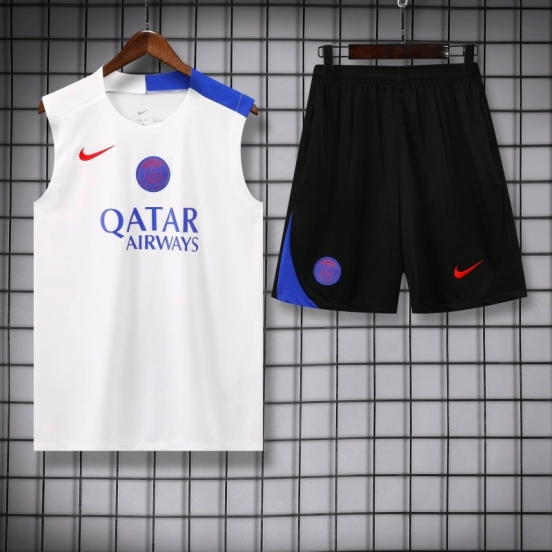 25/26 PSG White Vest Jersey+Shorts