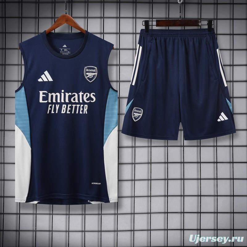 25/26 Real Madrid Navy Vest Jersey+Shorts