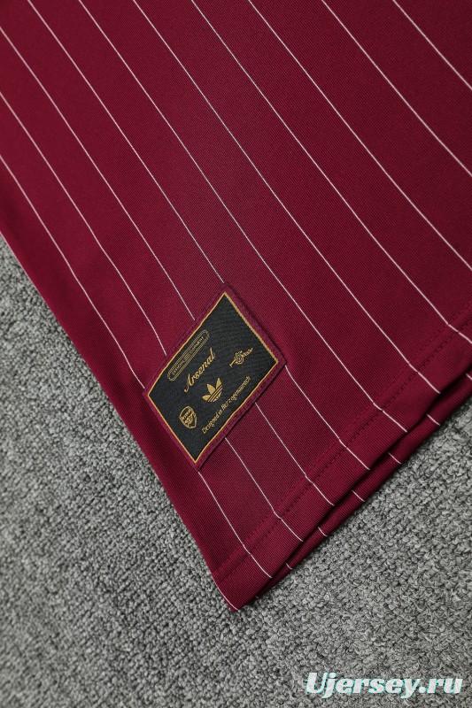 25/26 Arsenal Adidas Original Wine Short Sleeve Jersey+Shorts