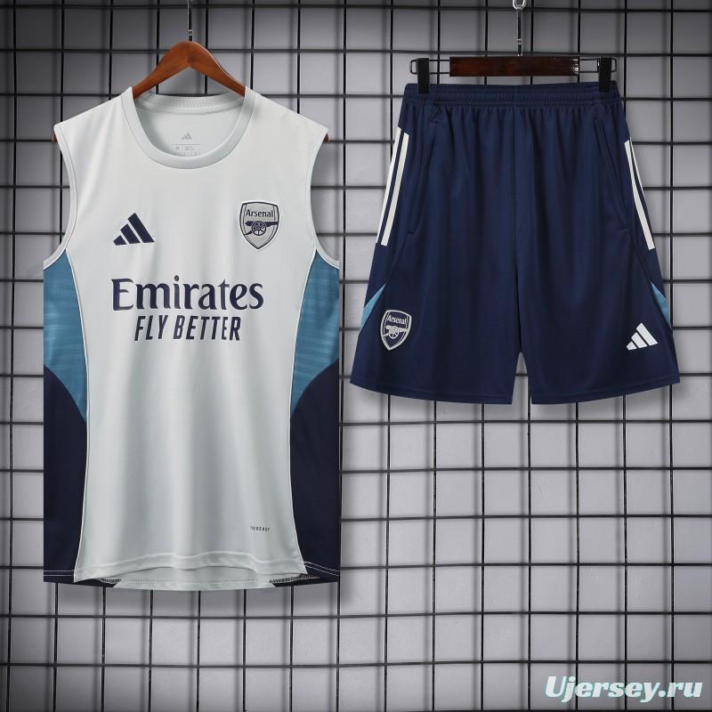 25/26 Real Madrid White Vest Jersey+Shorts