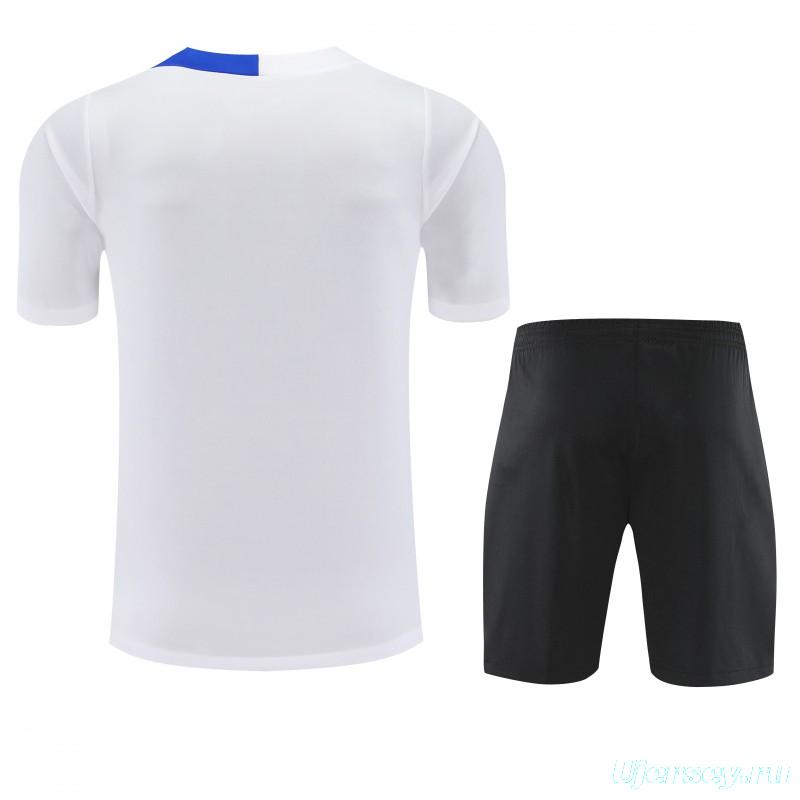 25/26 PSG White Short Sleeve Jersey+Shorts