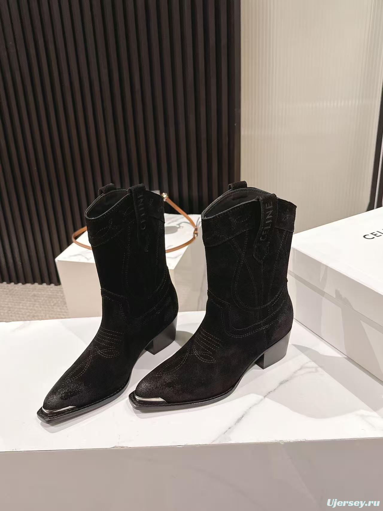 CELINE 2025 SS Fashion Boots with Arch of Triumph Logo - LY00440