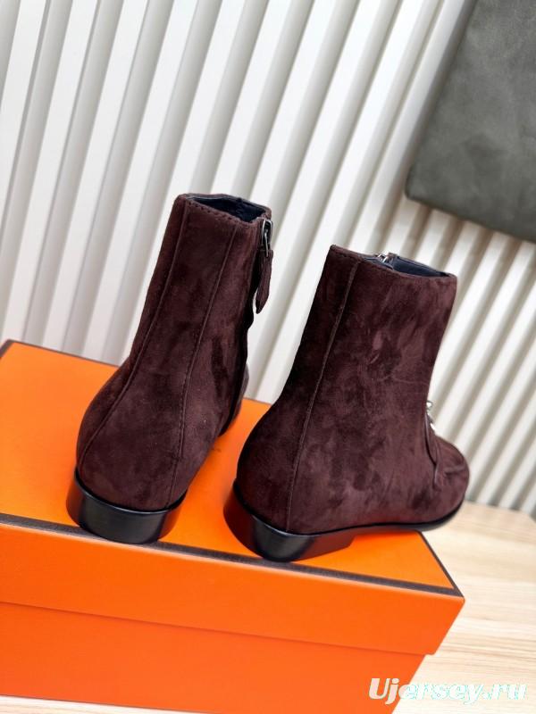 Hermes Kelly Buckle Ankle Boots - LY00390