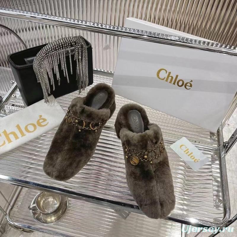 Chloe 2025/SS Genuine Fur Slides - LY00320