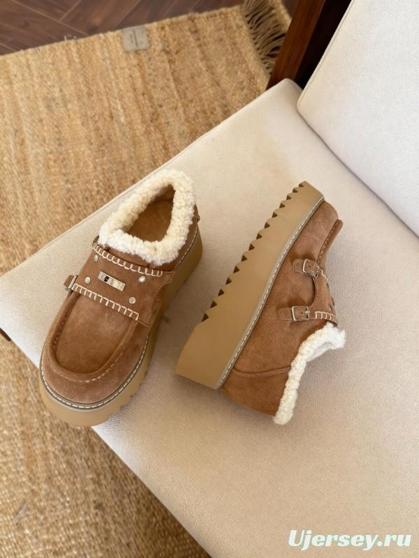 SugarSu Retro Snow Boots Platform Sole Casual Shoes - KFY00270