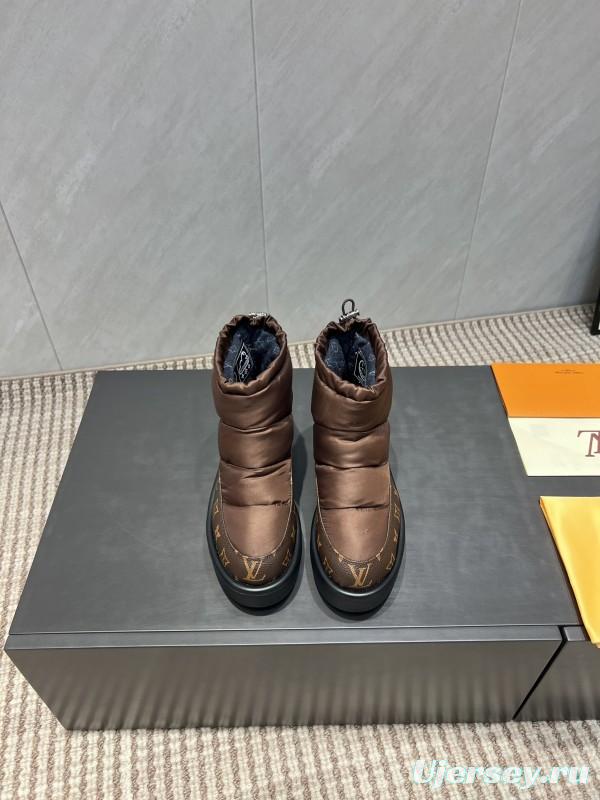 Louis Vuitton Winter Snow Boots Round Toe Thick Sole - KFY00310