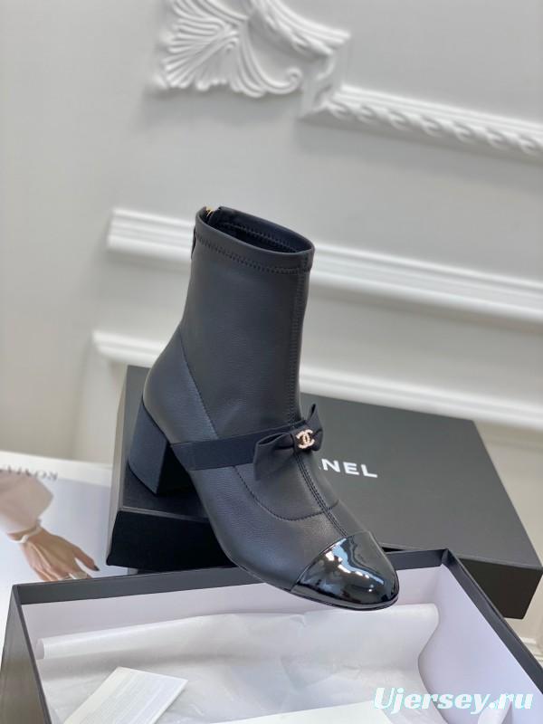 Chanel 2025/SS Autumn Winter Bow Mary Jane Ankle Boots - LY00320