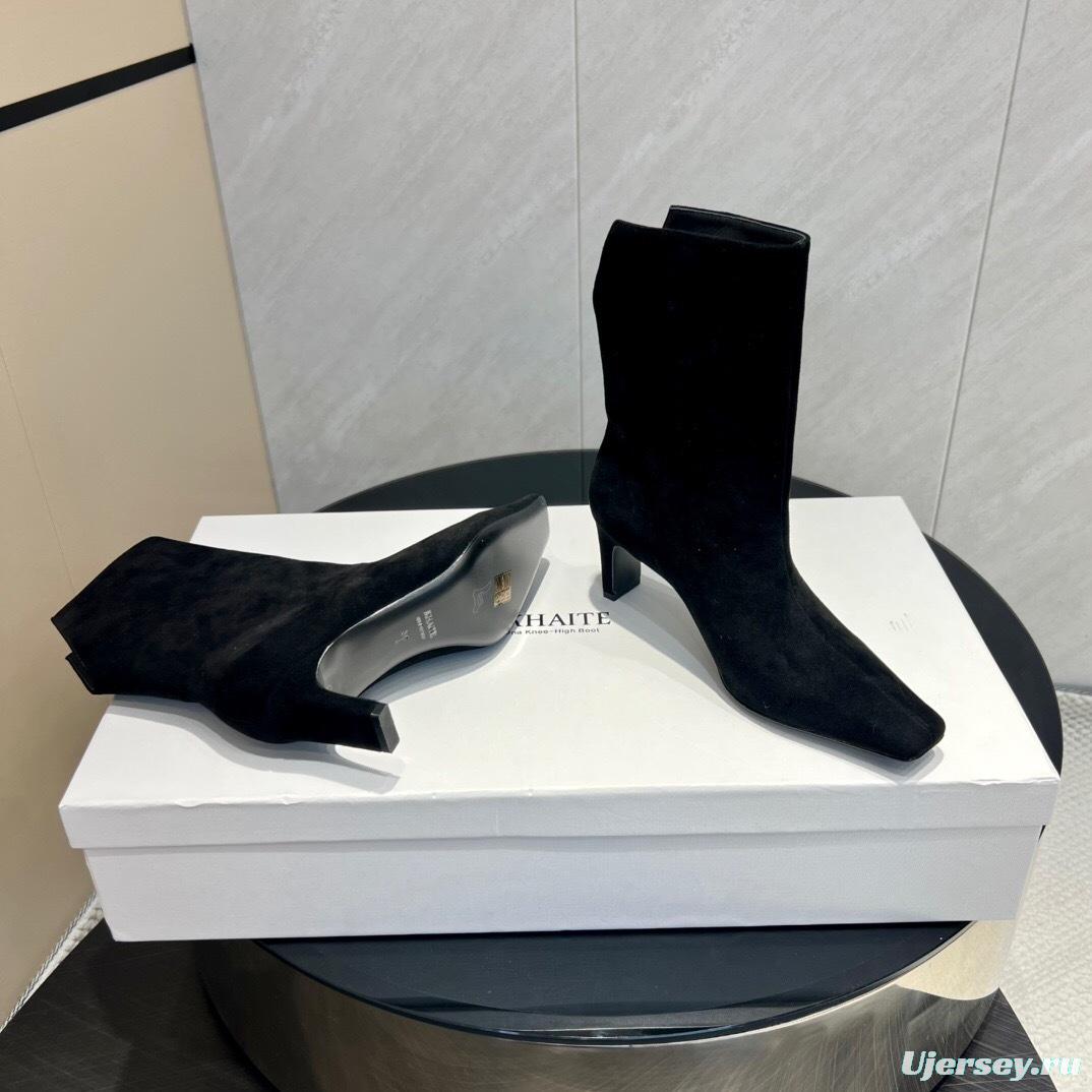 Khaite 2025 SS Collection Square Toe Slip-On Ankle Boots - KFY00390