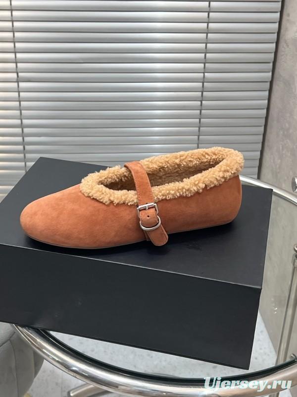 Alaia Fall/Winter 2025 Wool Mary Jane Ballet Flats - KFY00310