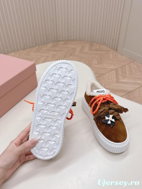 MIUMIU 3D Embroidered Platform Casual Shoes - LY00320/LY00340