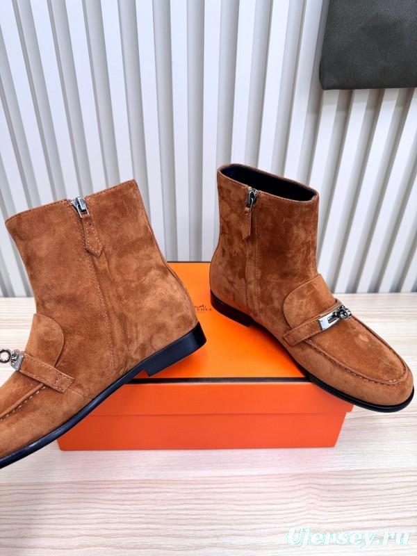 Hermes Kelly Buckle Ankle Boots - LY00390