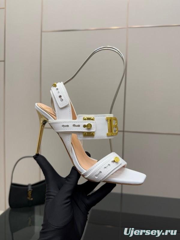 Balmain 2025/SS Metal Heel High Heel Sandals - KFY00320