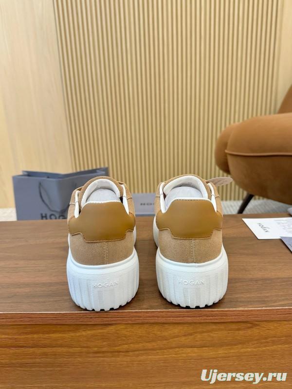 Hogan H-STRIPES Series Couple Thick Sole Biscuit Shoes Casual Sneakers - AS00310