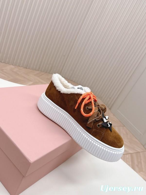 MIUMIU 3D Embroidered Platform Casual Shoes - LY00320/LY00340