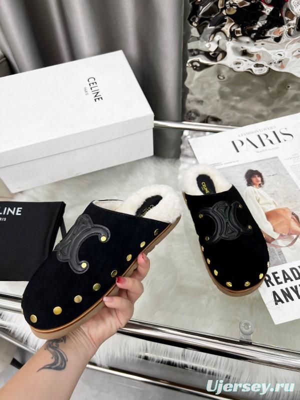 CELINE 2025 SS Studded Birkenstock Sandals - LY00270