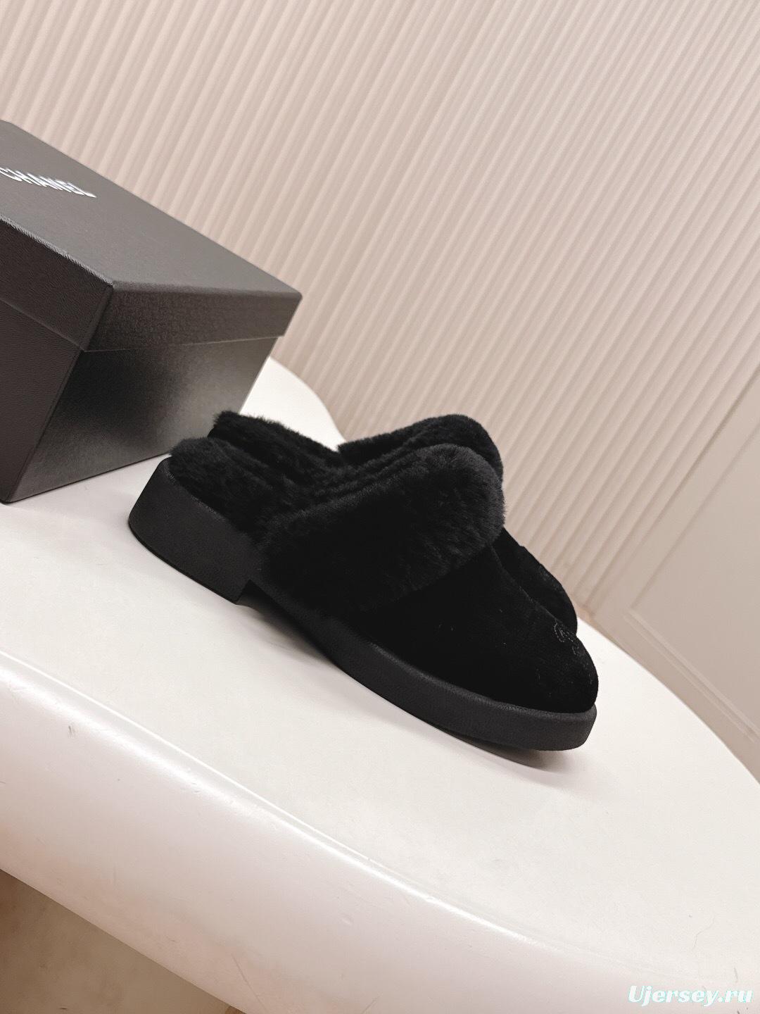 Chanel 2025/SS Fall Winter New Fur Slippers Half-Drag - KFY00310