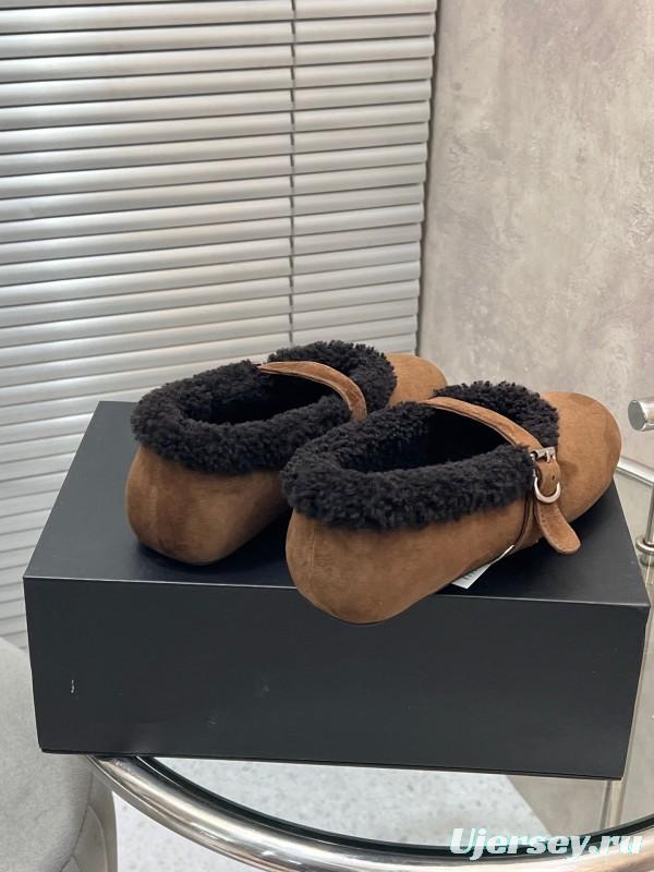 Alaia Fall/Winter 2025 Wool Mary Jane Ballet Flats - KFY00310