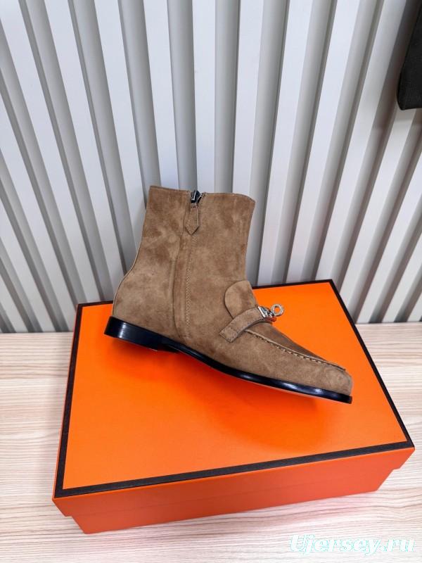 Hermes Kelly Buckle Ankle Boots - LY00390