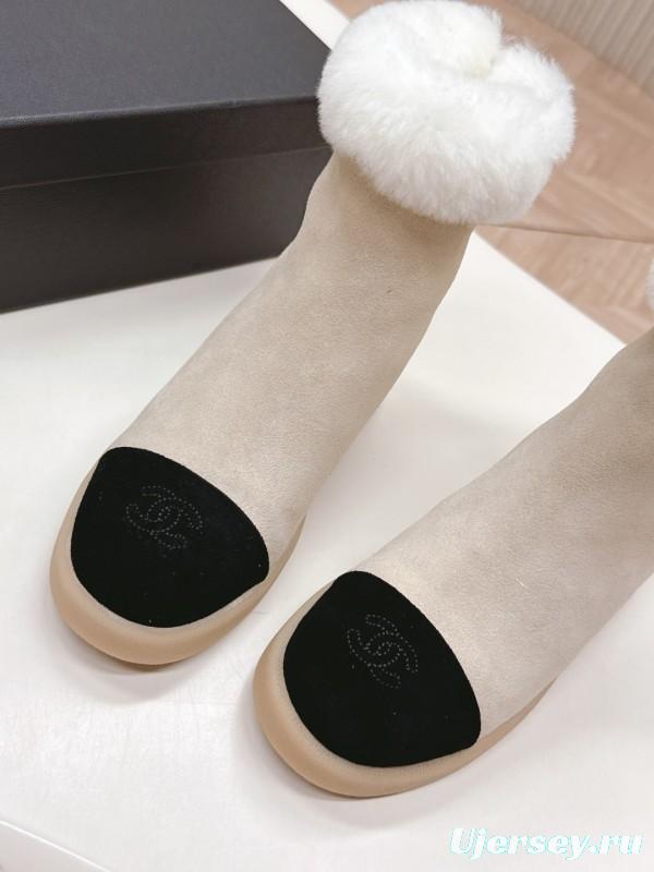 Chanel 2025/SS New Fur Snow Boots with Thick Sole - KFY00350