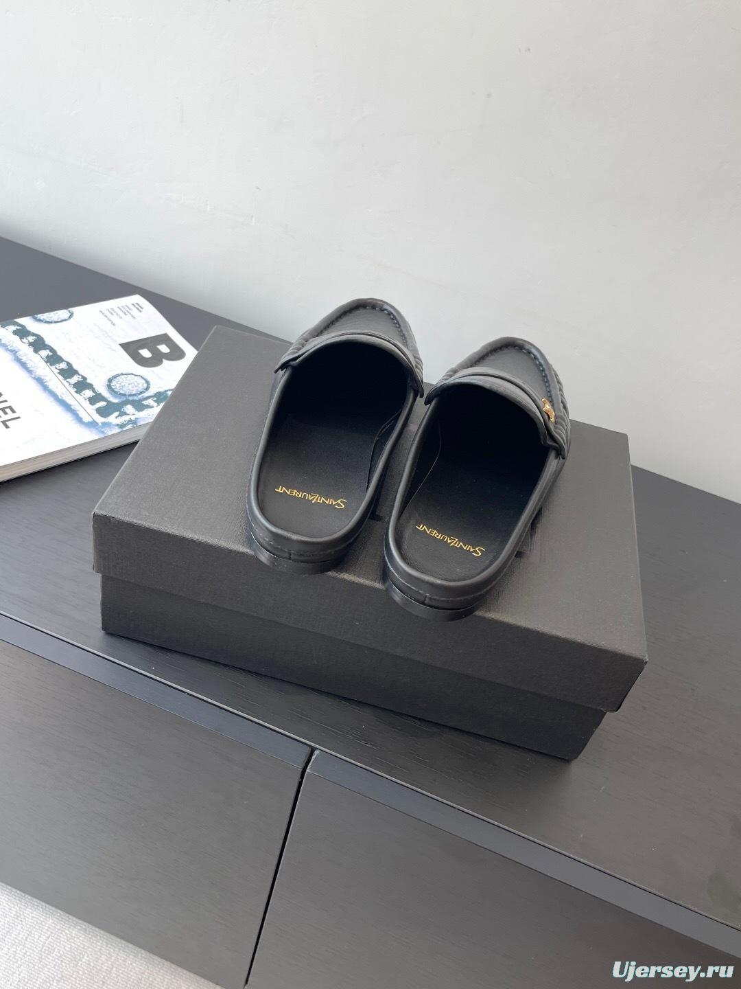 Saint Laurent Classic Loafer Mule Flats - KFY00320