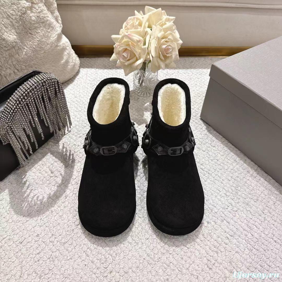 Balenciaga F022 Winter Wool Short Boots Snow Boots - F022