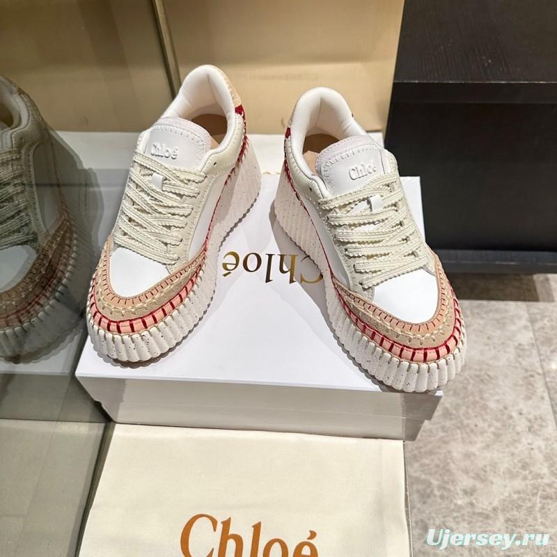 Chloe 2025/SS Hand-Stitched Mark Line Casual Shoes - LY00350