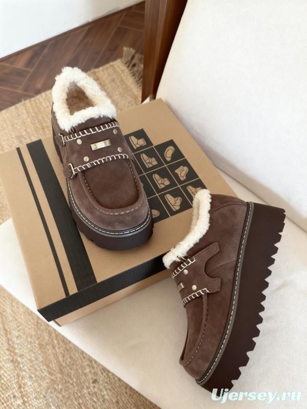 SugarSu Retro Platform Snow Boots with Chunky Sole for Height Increase - KFY00270