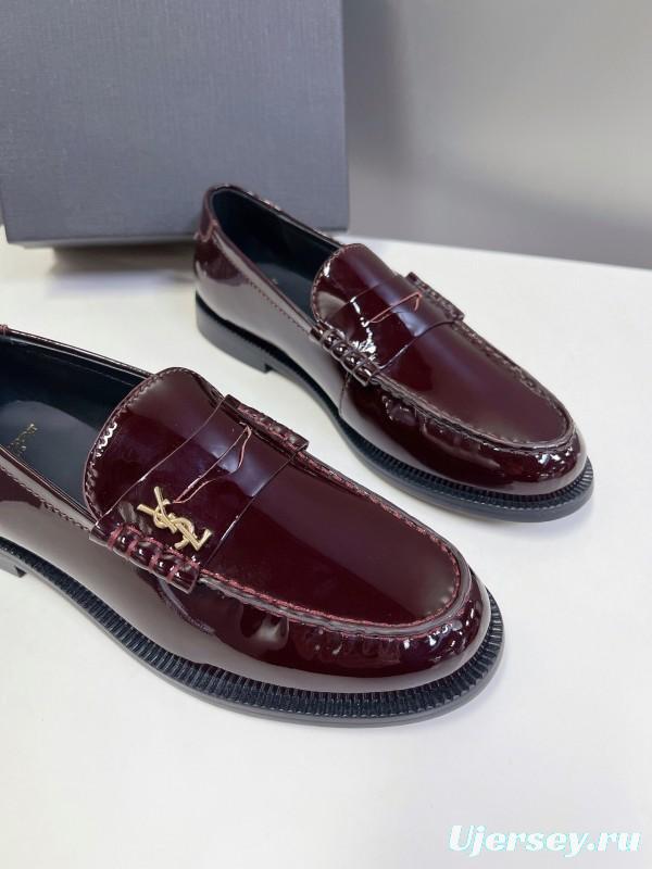 Saint Laurent 2025/SS Classic Loafer Leather Shoes - KFY00350