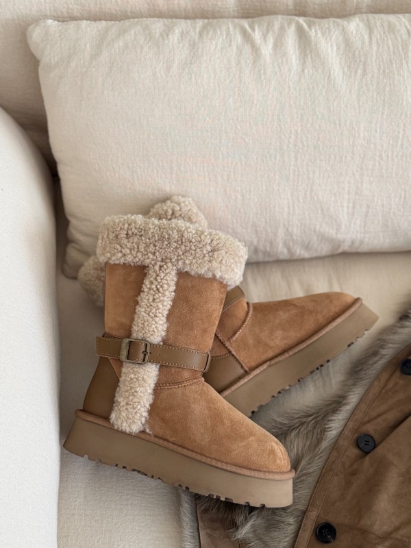 Adidas Curly Fur Thick Sole Little Knight Boots - AS00370