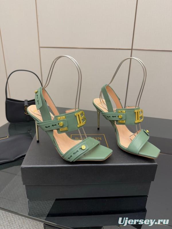 Balmain 2025/SS Metal Heel High Heel Sandals - KFY00320