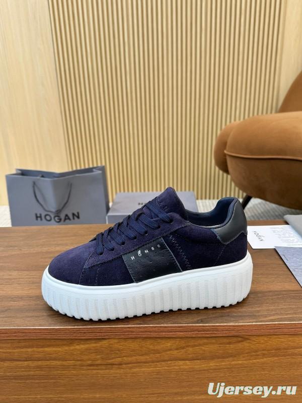 Hogan H-STRIPES Series Couple Thick Sole Biscuit Sneakers Urban Leisure Shoes - AS00310