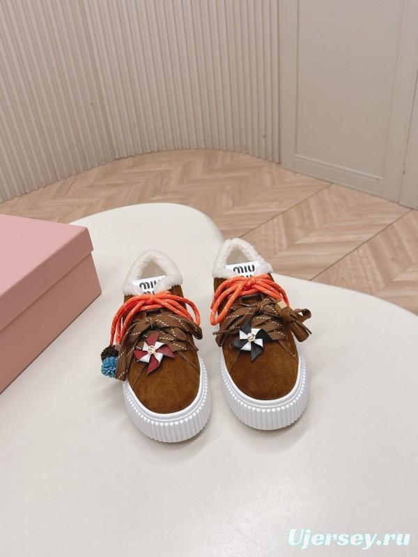 MIUMIU 3D Embroidered Platform Casual Shoes - LY00320/LY00340