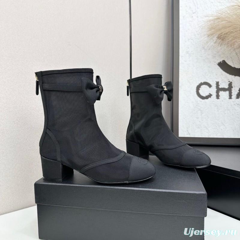 Chanel 2025 SS Classic Bow Ankle Boots - LY00