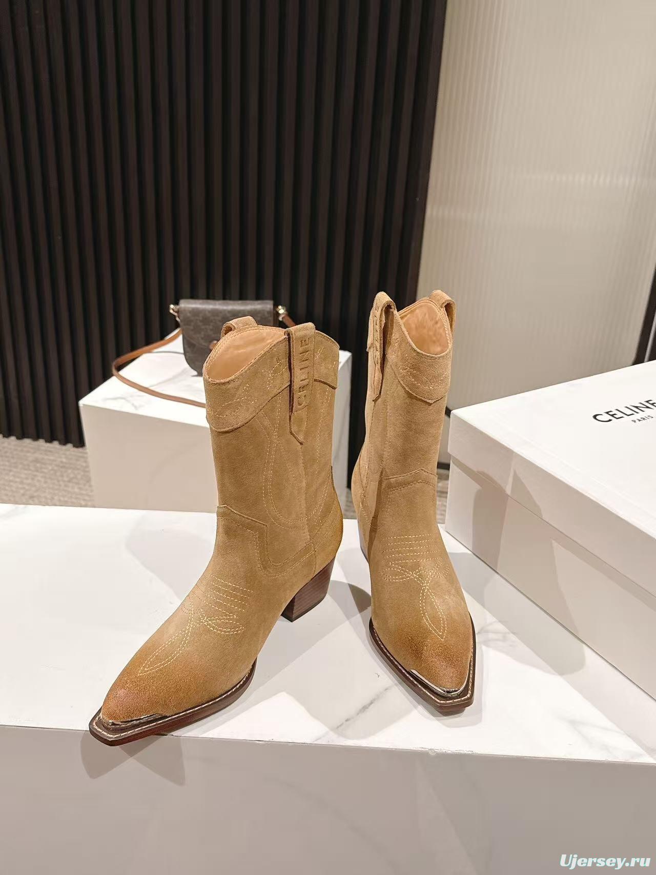CELINE Fashion Boots with Arch of Triumph Logo - LY00440