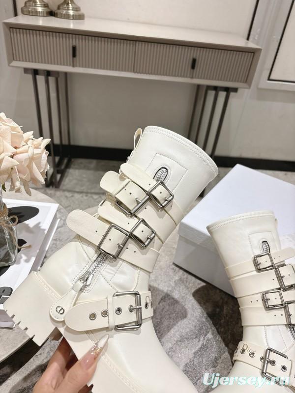 Dior Punk Style Strap Ankle Boots - KFY00470