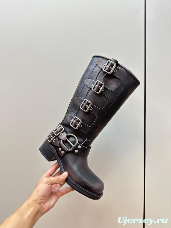 Miu Miu Fall/Winter 2025 Limited Edition Punk Style Martin Boots - LY00500