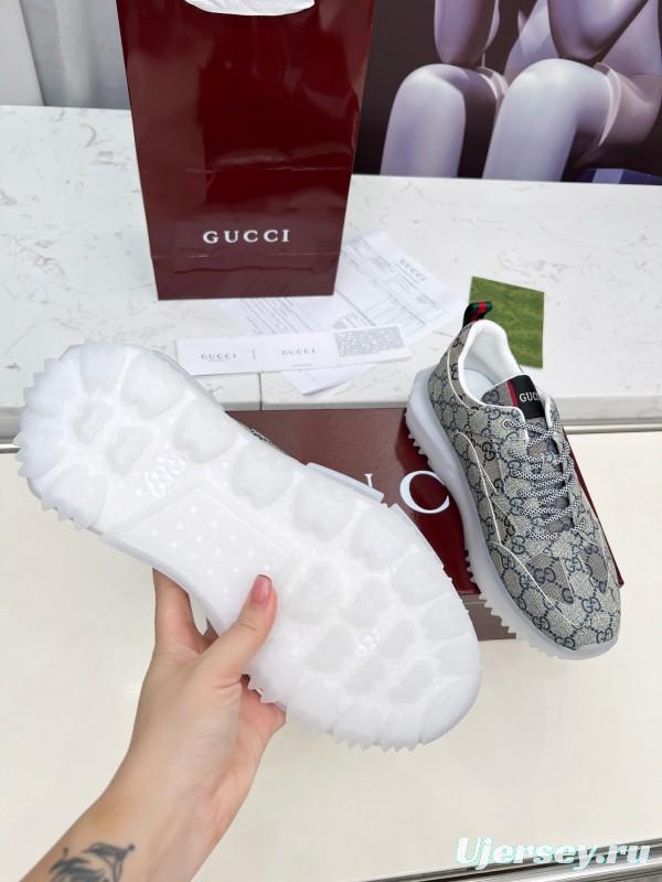 Gucci 2025/SS 2.0 Sneakers with Retro-Futuristic Design and Reflective Stripes - LY00320