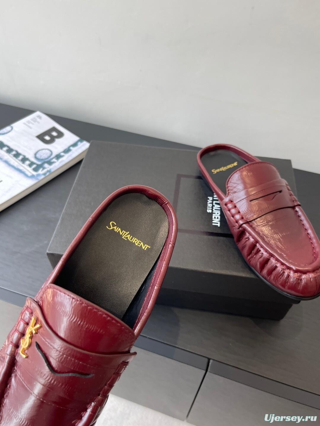 Saint Laurent Classic Loafer Mule Flats - KFY00320