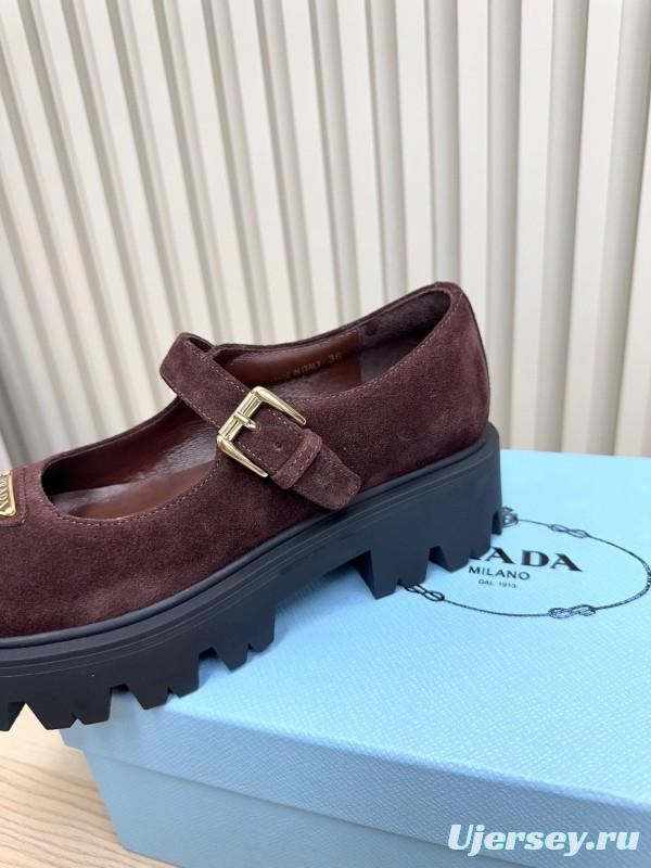 Prada Thick Sole Mary Jane Shoes Spring Summer 2025 Collection - LY00300