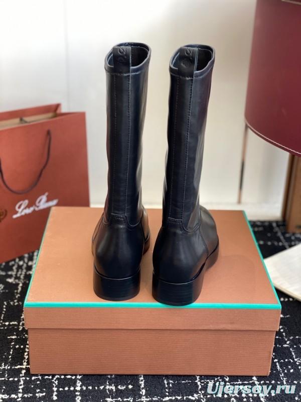 Brunello Cucinelli Classic Spring BC Calfskin High-Top Thick Sole Equestrian Boots - KFY00450