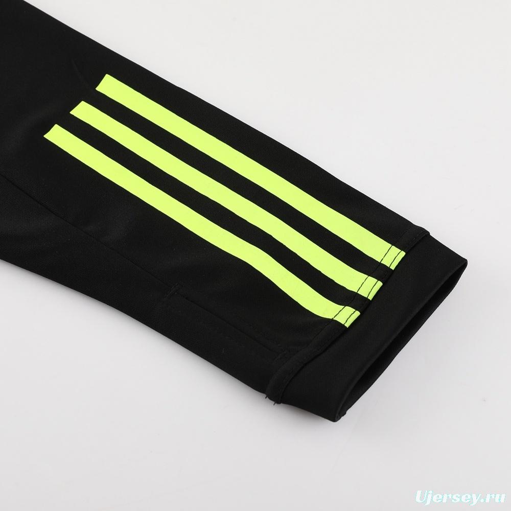 23/24 Arsenal Black S-2XL Half Zipper Jacket+Long Pants